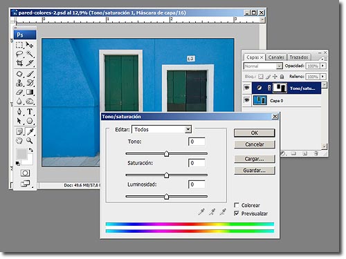 Herramienta Tono/Saturaci�n en Photoshop